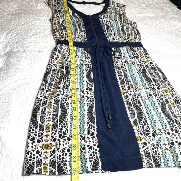 Adelyn Rae | Sleeveless Print Mini Dress | Women’s Size 6 | Navy & Multi pattern - Picture 8 of 12